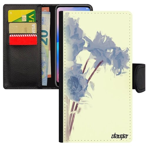 фото Стильный чехол книжка на телефон // apple iphone se 2020 // "цветы" экзотичный букет, utaupia, белый