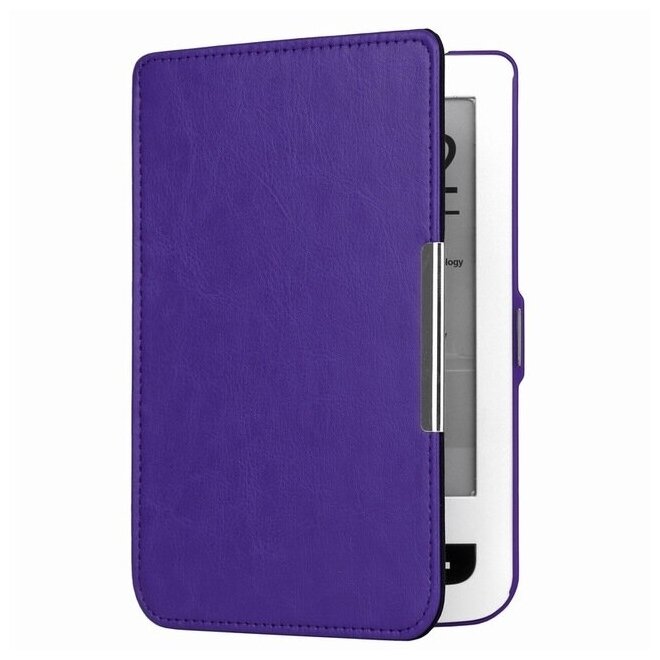 Чехол-обложка футляр MyPads для Pocketbook 622 Touch из качественной эко-кожи тонкий с магнитной застежкой фиолетовый