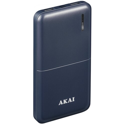 Внешний аккумулятор Akai BE-10001B, 10 000 maH, порт Type-C синий