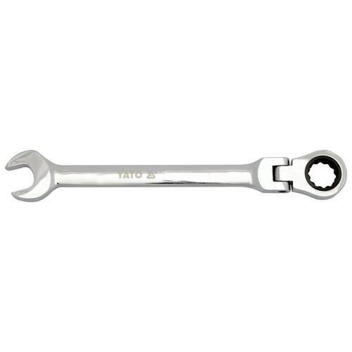 Ключ комбинированный с трещоткой и шарниром, 12 мм, 72 зуба, CrV, YATO, YT-1678 ключ комбинированный yato yt 1677 с трещоткой и шарниром 11 мм