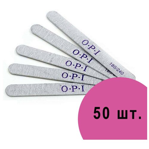 Пилка для ногтей OPI 180/240, овал, одноразовая, для маникюра и педикюра, 25 шт.