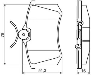 Дисковые тормозные колодки задние Bosch 0986495231 для Citroen C8, Fiat Ulysse, Peugeot 807, Lancia Phedra (4 шт.)