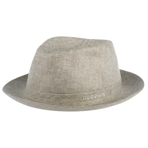 фото Шляпа stetson арт. 2193501 fedora linen (серый), размер 63