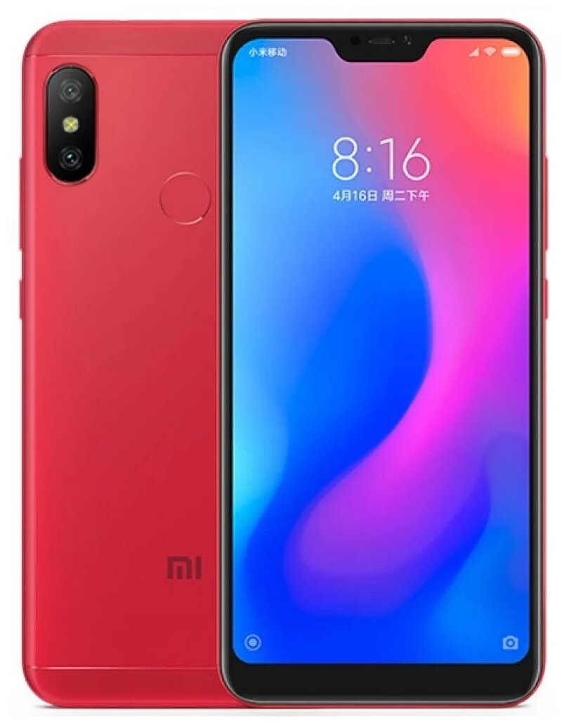 Смартфон Redmi 6 Pro 4/64 ГБ, Dual nano SIM, красный