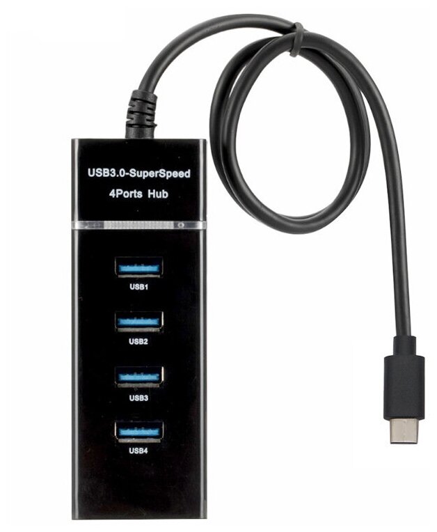 USB HUB 3.0 Type-C / USB-концентратор USB 3.0 на 4 порта / Разветвитель для компьютера / ХАБ-разветвитель для ПК / Ноутбука