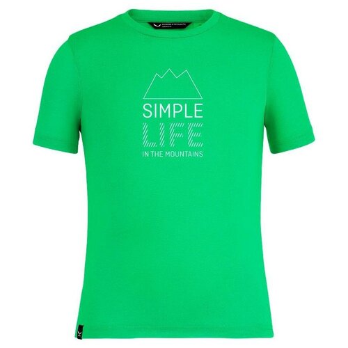 Футболка Для Активного Отдыха Детская Salewa Simple Life Dri-Rel K S/S Summer Green Melange (Рост:128)