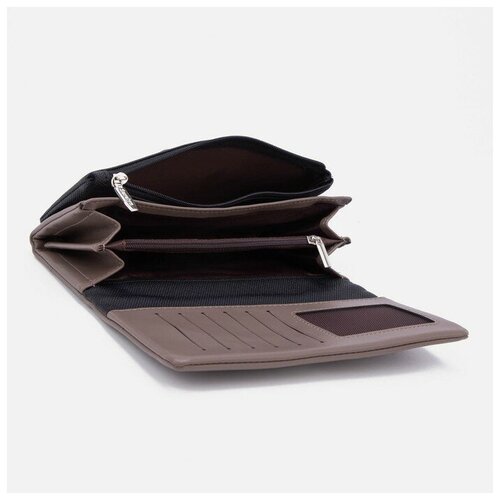 фото Кошелёк на кнопке, цвет серый gorodok