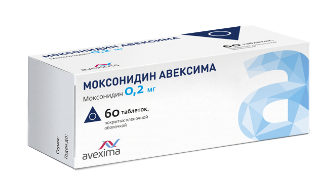 Моксонидин Авексима таб. п/о плен., 0.2 мг, 60 шт.