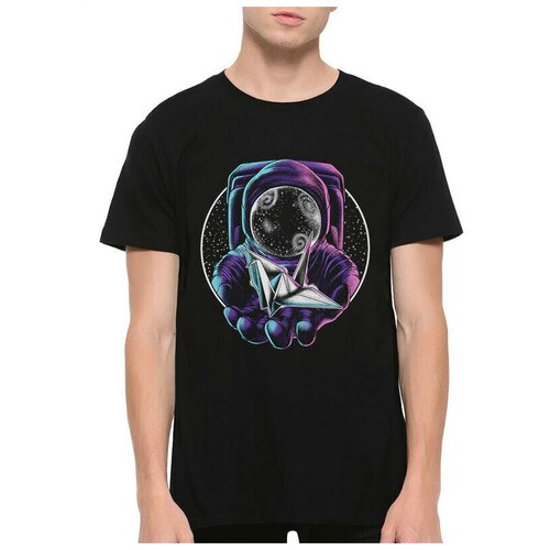 Футболка Design Heroes Космонавт Мужская Черная S