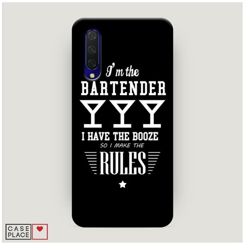 фото Чехол пластиковый xiaomi mi cc9 бармен 2 case place