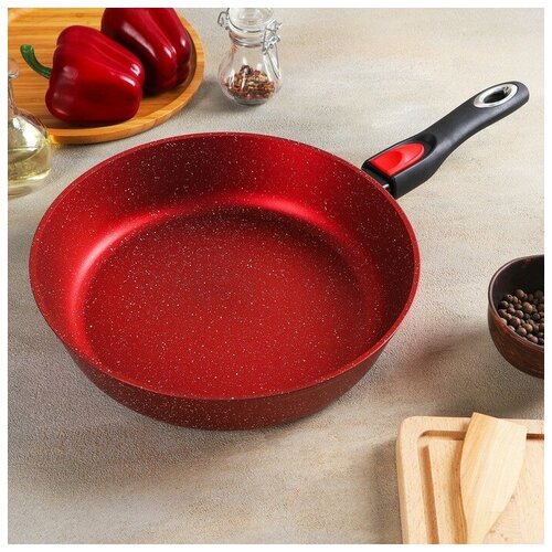 фото Сковорода 28 см а/п литая индукционное дно, съём. ручка 4846931 маруся