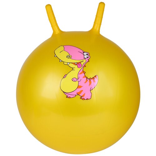 фото Прыгун игрушка "динозавр", попрыгун игрушка, мяч попрыгун детский, мяч прыгун детский, прыгунок детский резиновый, мяч попрыгун с рожками, мяч прыгун с рожками, игрушка прыгун скакун, мяч гимнастический с ручками, пвх, размер 55 см, цвет желтый компания друзей