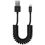 Дата-кабель Deppa USB Type-C, витой, 1.5м, черный - изображение
