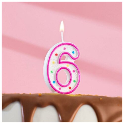 Свеча для торта «‎Горошек»‎, цифра 