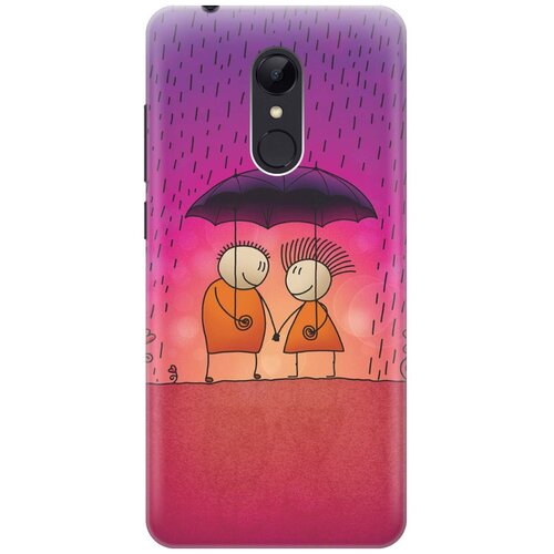фото Re:pa накладка transparent для xiaomi redmi 5 с принтом "парочка под дождем"