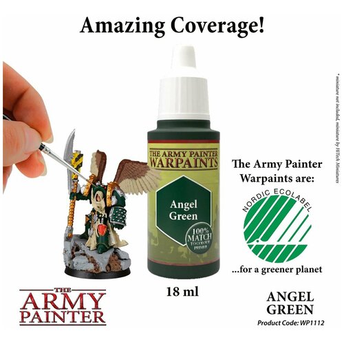 Акриловая краска для моделирования The Army Painter War Paints: Angel Green (17мл)