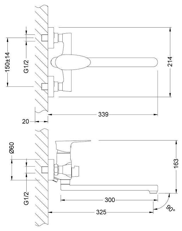 Смеситель для ванной с душем LEMARK LM0251C - фото №15