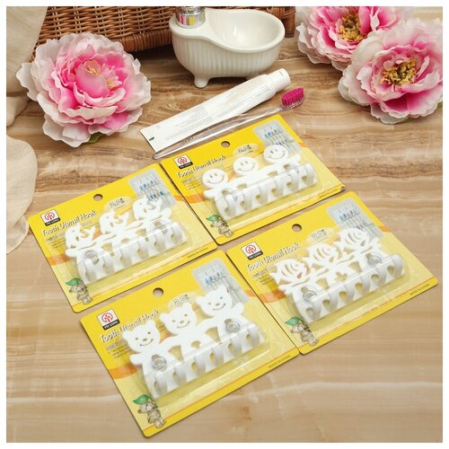 Держатель для зубных щёток на присосках дизайн микс 216₽