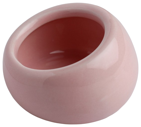 Миска керамическая для грызунов со скошенным краем, 30 мл, 5,7 х 5,7 х 3,5 см, розовая 3933103