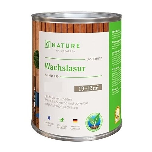 Gnature Воск-лазурь бесцветная GNature 450 0,75 л. 5307 Морской