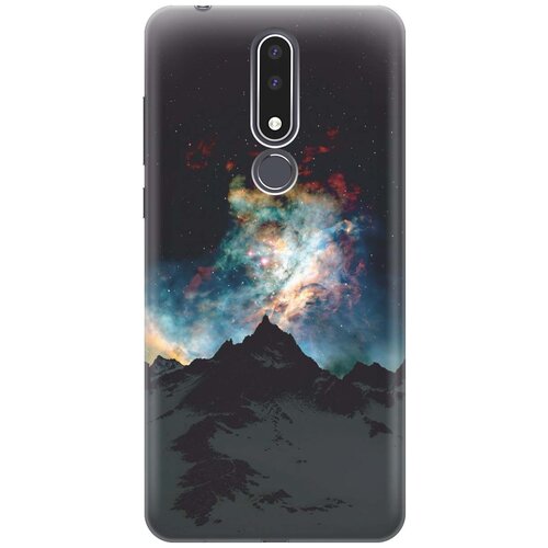 фото Gosso ультратонкий силиконовый чехол-накладка для nokia 3.1 plus с принтом "горы и звезды"