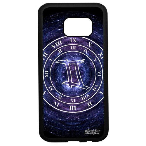 фото Яркий чехол на телефон // galaxy s7 // "зодиак близнецы" каллиграфия астрологический, utaupia, синий