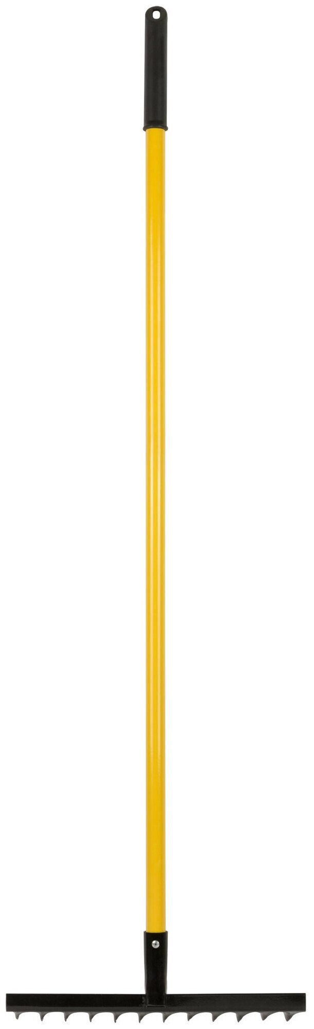 Грабли ГВ-12 с желтым метализированным черенком Инструм-Агро - фото №2