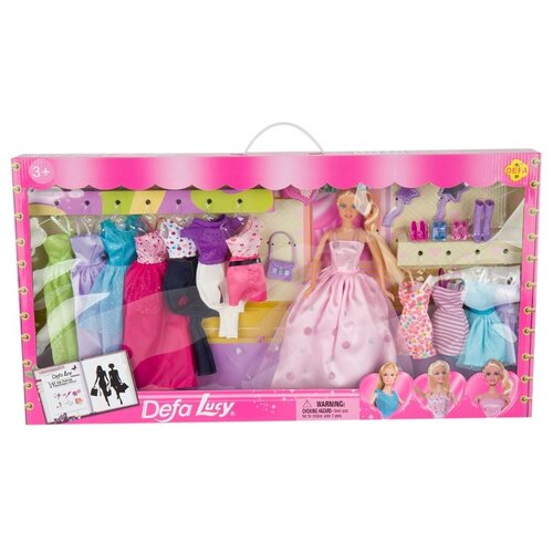 Кукла Defa Lucy с нарядами, 29 см, 8193 розовый игрушка lucy