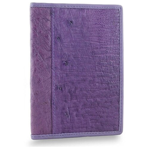 Обложка для паспорта Exotic Leather, натуральная кожа, отделение для карт, подарочная упаковка, фиолетовый