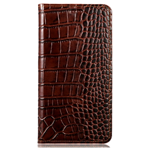 фото Чехол-книжка mypads premium для samsung galaxy m51 (китайская версия) из качественной импортной натуральной кожи теленка с фактурной прошивкой рельефа кожи крокодила экзотический темно-коричневый