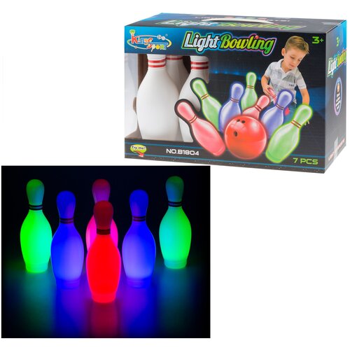 фото Набор боулинг / набор кегли с подсветкой с мячом / боулинг для игр на улице и дома panawealth inter holdings