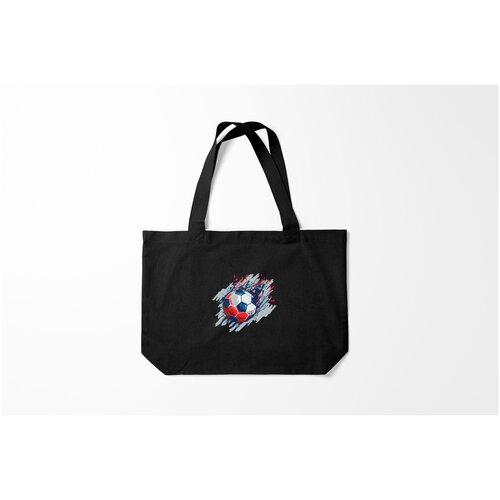 фото Сумка-шоппер / 46х35 см / футбол / разные футбольные принты мяч burnettie