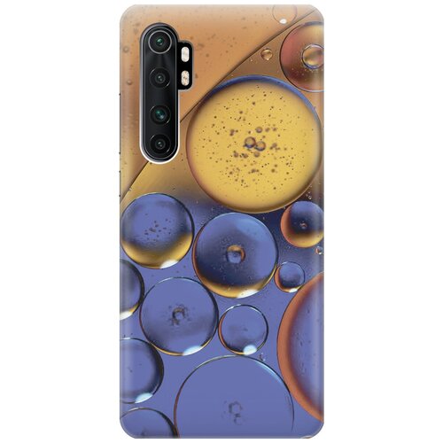 фото Силиконовый чехол на xiaomi mi note 10 lite / сяоми ми ноут 10 лайт с принтом "сине-желтые пузырьки" gosso