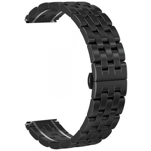 Ремешок стальной GSMIN Cuff 20 для Samsung Galaxy Watch 4 Classic 44мм (Черный)