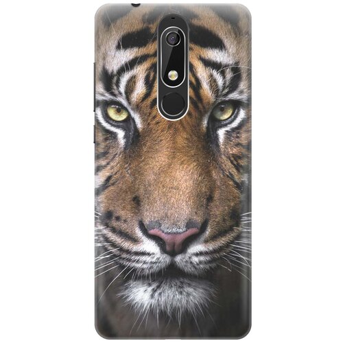 фото Re:pa накладка transparent для nokia 5.1 с принтом "тигр"