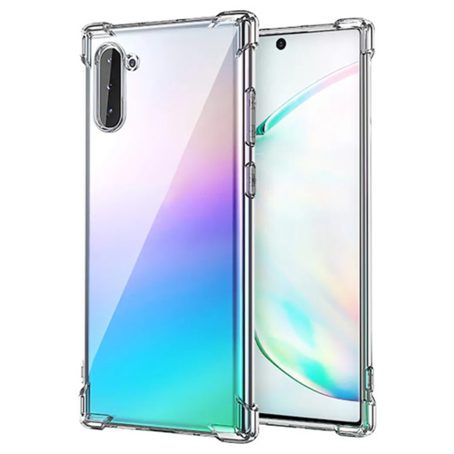 Чехол силиконовый для Samsung Galaxy Note 10, усиленные края, прозрачный