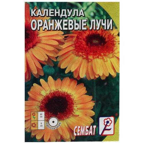 Семена цветов Календула Оранжевые Лучи, 0.3 г