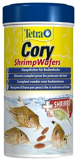 Корм для донных рыб Tetra Cory Shrimp Wafers 250мл двухцветные пластинки - фотография № 12