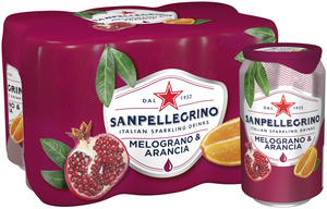 Газированный напиток Sanpellegrino Melograno e arancia Гранат и апельсин, 0.33 л, 6 шт.