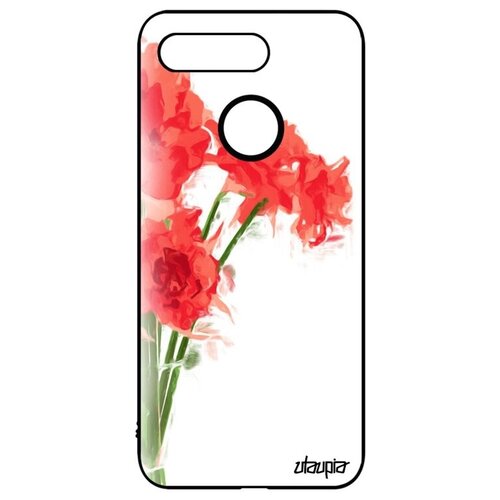фото Защитный чехол на телефон // honor v20 / view 20 // "цветы" запах флора, utaupia, красный