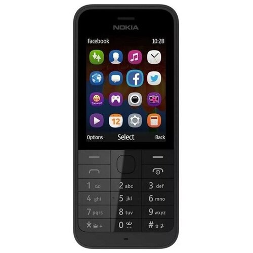 Сотовый телефон Nokia 220 2SIM Black 2SIM24 240x32020Mpx1100 мАчmSD до 32ГбFMBTфонарик 349900₽