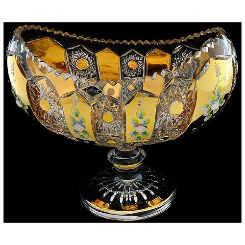 Ваза на ножке Золотая лепка Aurum Crystal Размер: 30,5 см