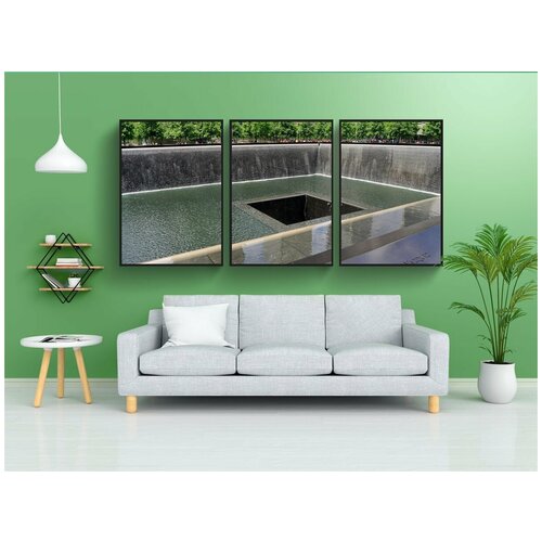 фото Набор модулных постеров для интерьера "ground zero, всемирный торговый центр, мемориал" 60x90 см. в тубусе, без рамки lotsprints