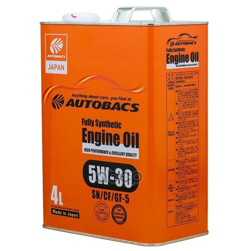 AUTOBACS Масло Моторное Autobacs 5w-30 Sn/Cf/Gf-5 Синт. 4l