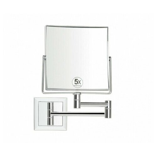 Зеркало косметическое увеличительное 5X ANDREA HOUSE BA7522 хром 270х265