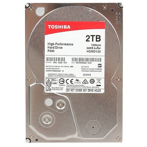 2Tb Toshiba P300 581800₽