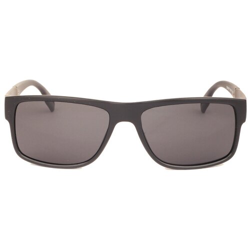 Солнцезащитные очки POLAR SOLAR, квадратные, оправа: пластик, для мужчин, черный