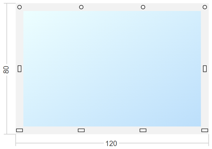 Мягкое окно Софтокна 120х80 см съемное, Скоба-ремешок, Прозрачная пленка 0,7мм, Белая окантовка, Комплект для установки - фотография № 3