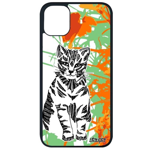 фото Защитный чехол на телефон // iphone 11 pro max // "кот" дизайн дикий, utaupia, цветной