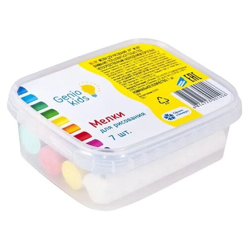 фото Набор для рисования мелки цветные 7 шт genio kids
